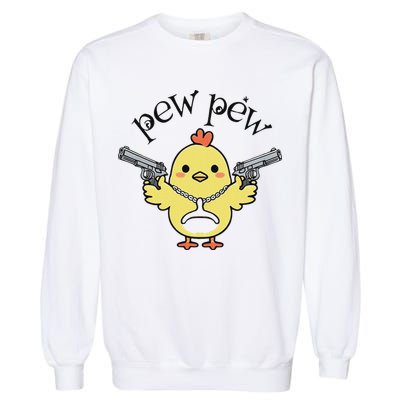 Pew Pew Chick Garment-Dyed Sweatshirt