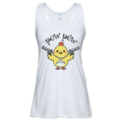 Pew Pew Chick Ladies Essential Flowy Tank