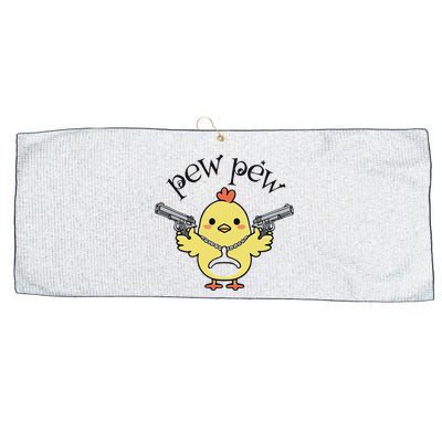 Pew Pew Chick Large Microfiber Waffle Golf Towel
