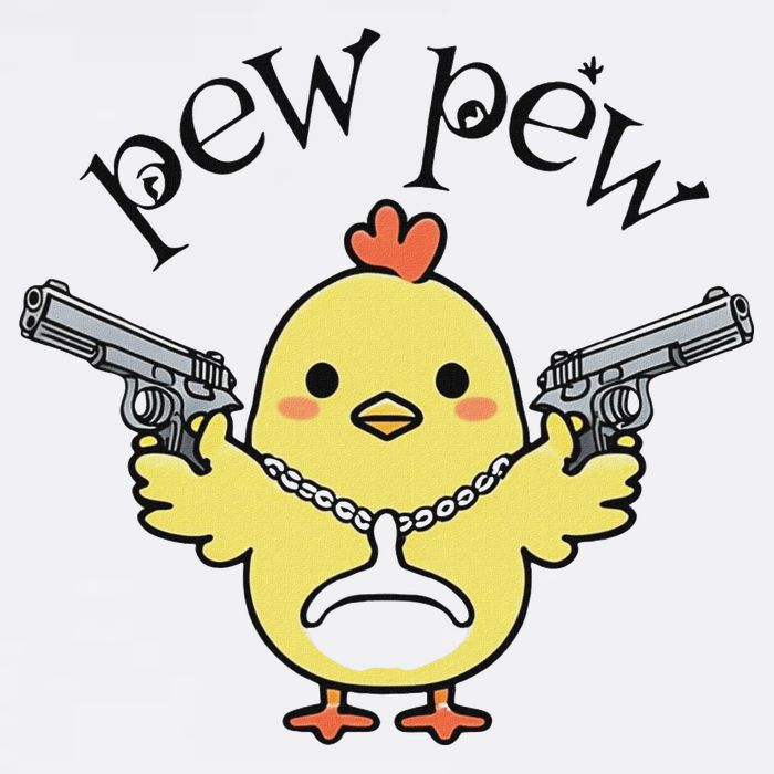 Pew Pew Chick Golf Towel
