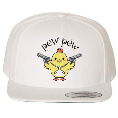 Pew Pew Chick Wool Snapback Cap
