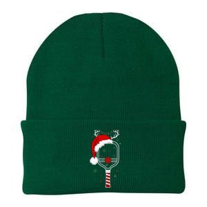 Pickleball Player Christmas Holiday Reindeer Xmas Knit Cap Winter Beanie