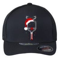 Pickleball Player Christmas Holiday Reindeer Xmas Flexfit Unipanel Trucker Cap