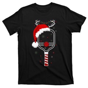 Pickleball Player Christmas Holiday Reindeer Xmas T-Shirt