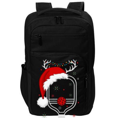 Pickleball Player Christmas Holiday Reindeer Xmas Impact Tech Backpack