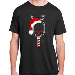 Pickleball Player Christmas Holiday Reindeer Xmas Adult ChromaSoft Performance T-Shirt