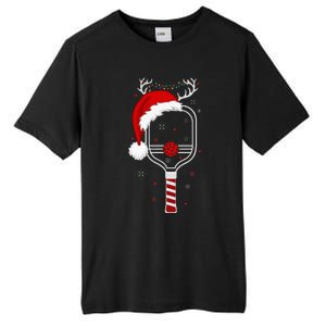 Pickleball Player Christmas Holiday Reindeer Xmas Tall Fusion ChromaSoft Performance T-Shirt