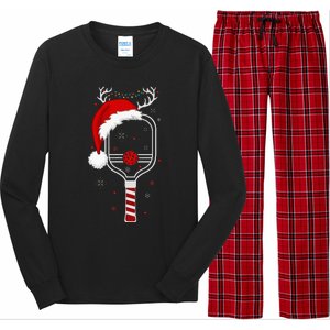 Pickleball Player Christmas Holiday Reindeer Xmas Long Sleeve Pajama Set