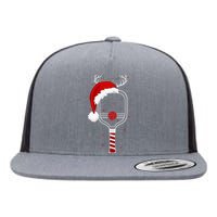 Pickleball Player Christmas Holiday Reindeer Xmas Flat Bill Trucker Hat