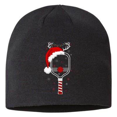 Pickleball Player Christmas Holiday Reindeer Xmas Sustainable Beanie