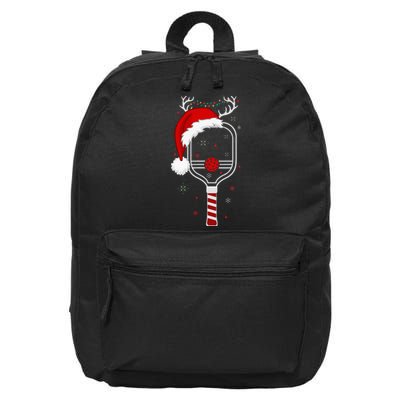 Pickleball Player Christmas Holiday Reindeer Xmas 16 in Basic Backpack