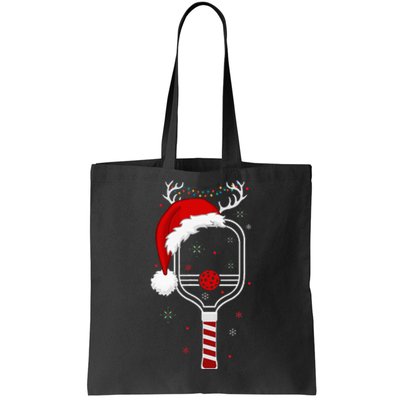 Pickleball Player Christmas Holiday Reindeer Xmas Tote Bag