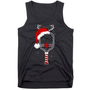 Pickleball Player Christmas Holiday Reindeer Xmas Tank Top