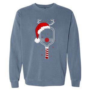 Pickleball Player Christmas Holiday Reindeer Xmas Garment-Dyed Sweatshirt