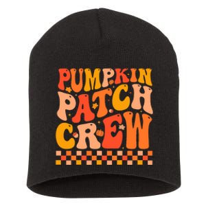 Pumpkin Patch Crew Autumn Fall Short Acrylic Beanie