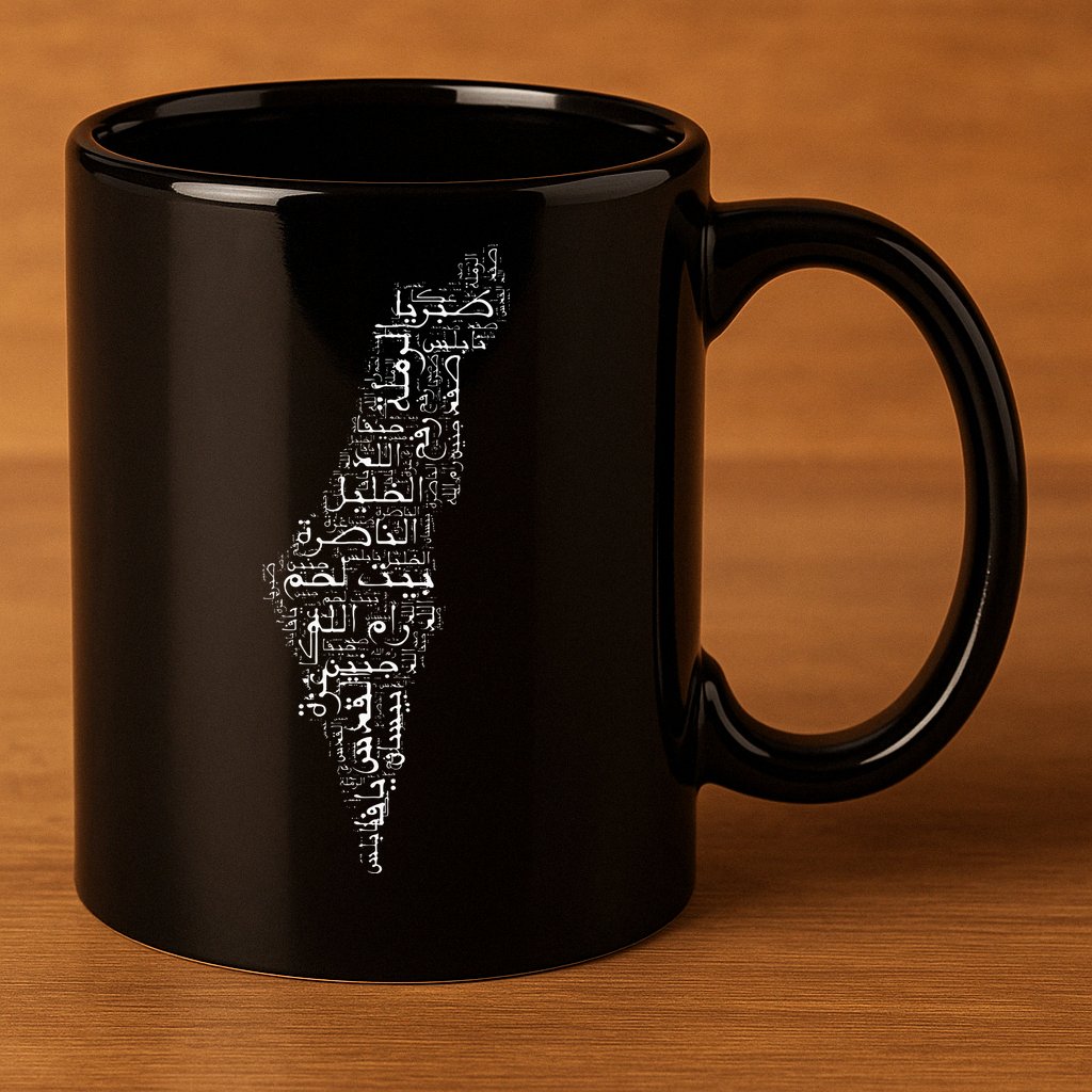 Palestine Palestinian Cities Map Gaza 11oz C Handle Ceramic Mug