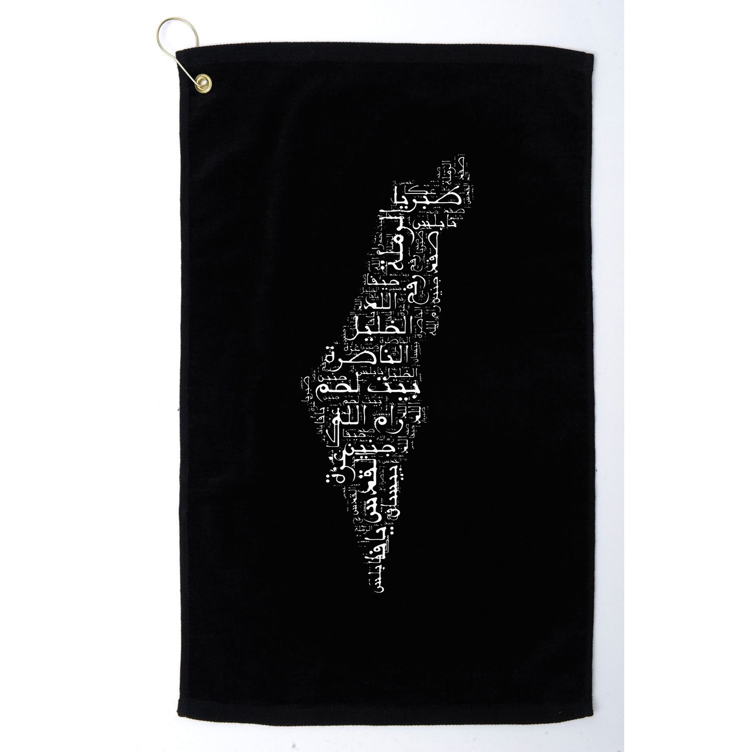 Palestine Palestinian Cities Map Gaza Golf Towel