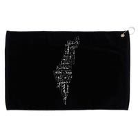 Palestine Palestinian Cities Map Gaza Grommeted Golf Towel