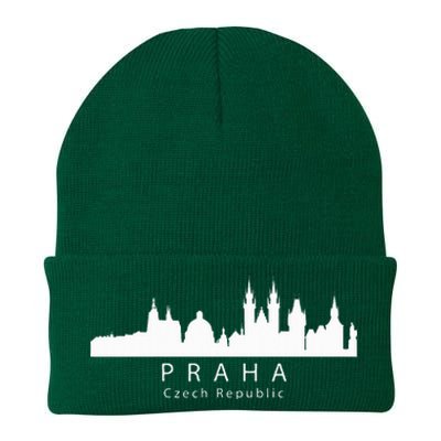 Praha Prague Czech Republic Skyline Knit Cap Winter Beanie