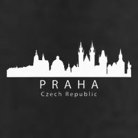 Praha Prague Czech Republic Skyline 7 Panel Mesh Trucker Snapback Hat