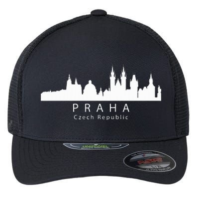 Praha Prague Czech Republic Skyline Flexfit Unipanel Trucker Cap