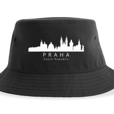 Praha Prague Czech Republic Skyline Sustainable Bucket Hat