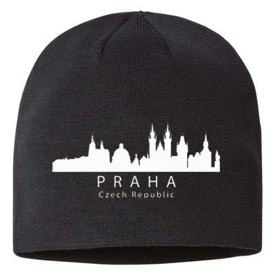 Praha Prague Czech Republic Skyline Sustainable Beanie