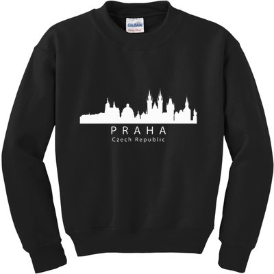Praha Prague Czech Republic Skyline Kids Sweatshirt