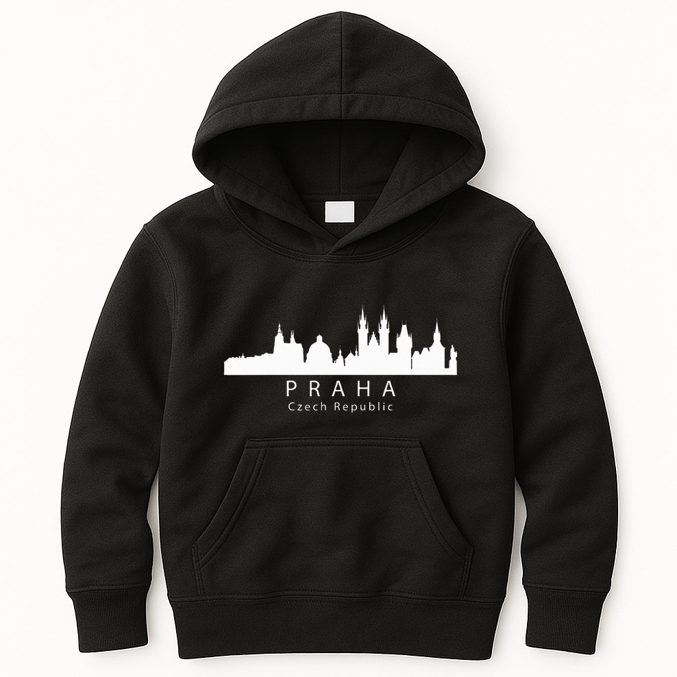 Praha Prague Czech Republic Skyline Kids Hoodie