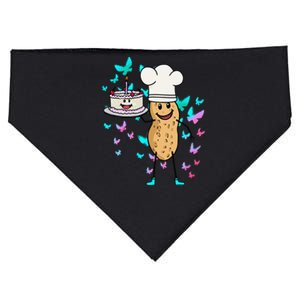 Peanut Peanuts Cream Cake Birthday Greetings Nut USA-Made Doggie Bandana