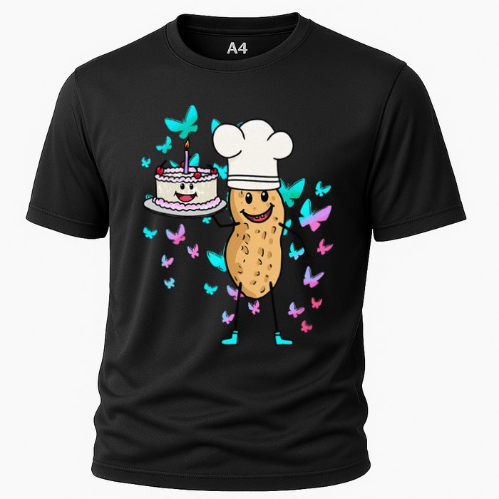 Peanut Peanuts Cream Cake Birthday Greetings Nut Cooling Performance Crew T-Shirt