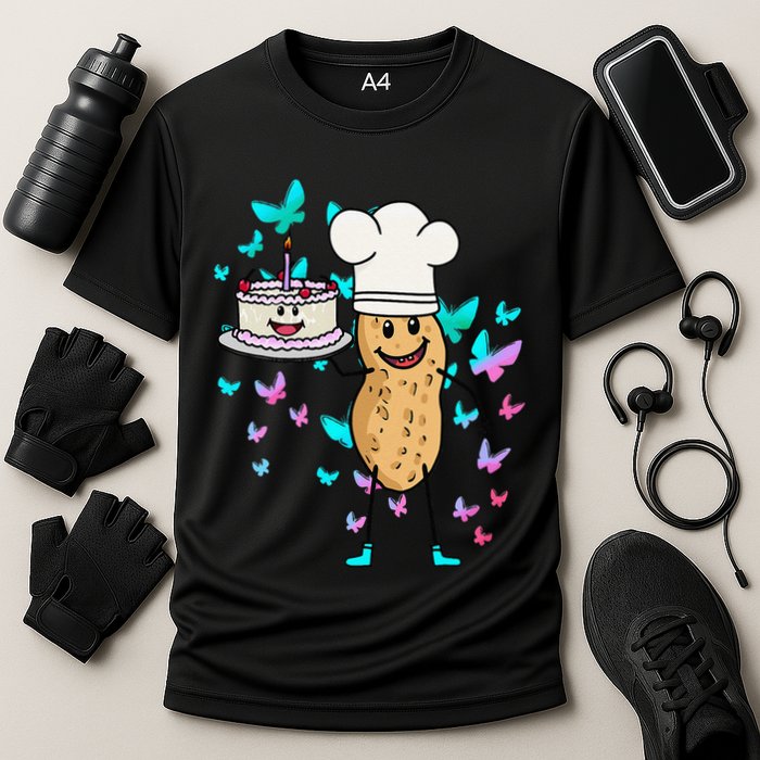 Peanut Peanuts Cream Cake Birthday Greetings Nut Cooling Performance Crew T-Shirt