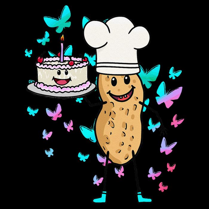 Peanut Peanuts Cream Cake Birthday Greetings Nut Cooling Performance Crew T-Shirt