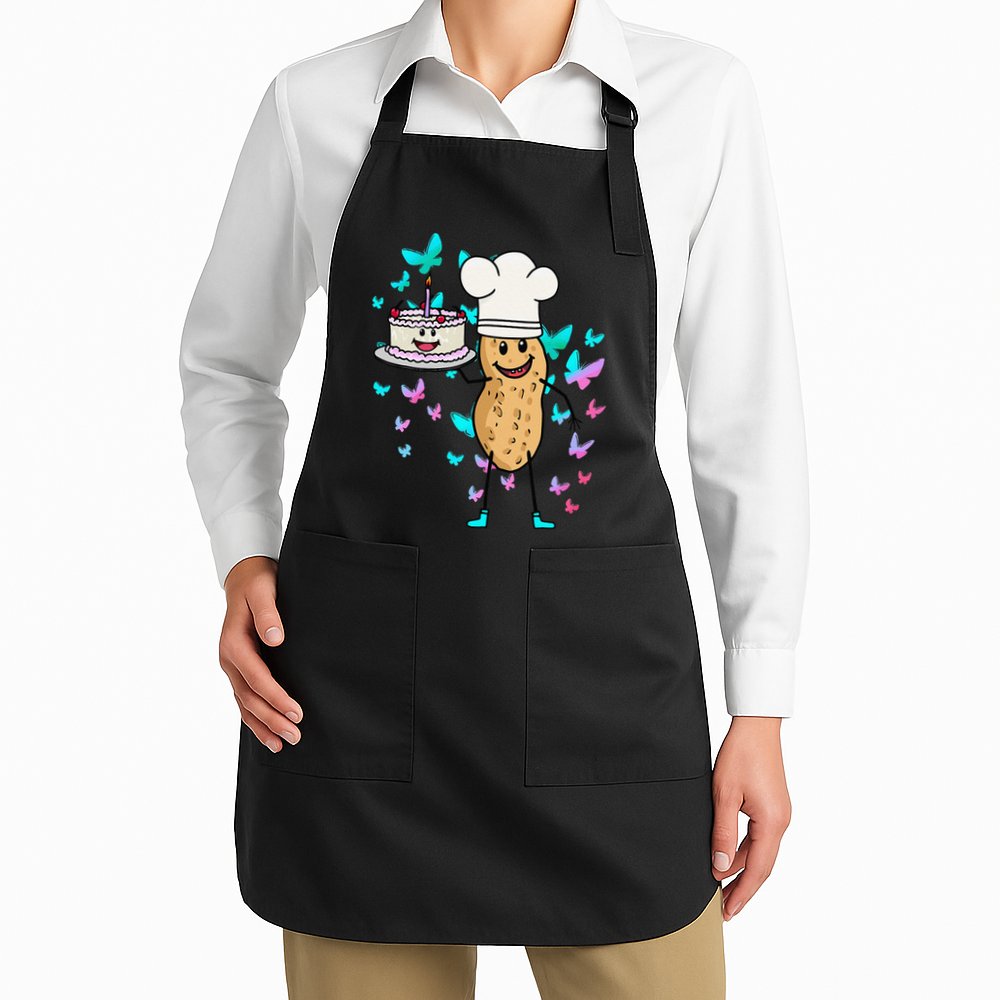 Peanut Peanuts Cream Cake Birthday Greetings Nut Apron