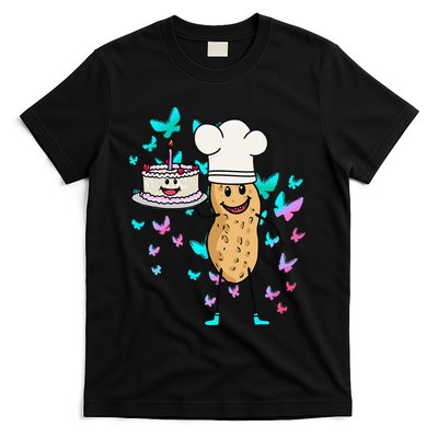 Peanut Peanuts Cream Cake Birthday Greetings Nut T-Shirt