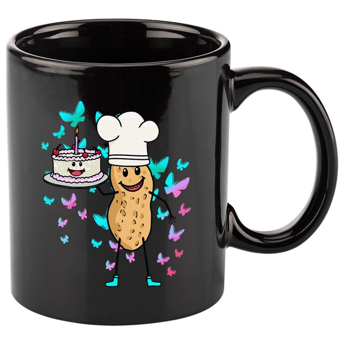 Peanut Peanuts Cream Cake Birthday Greetings Nut 11oz C Handle Ceramic Mug