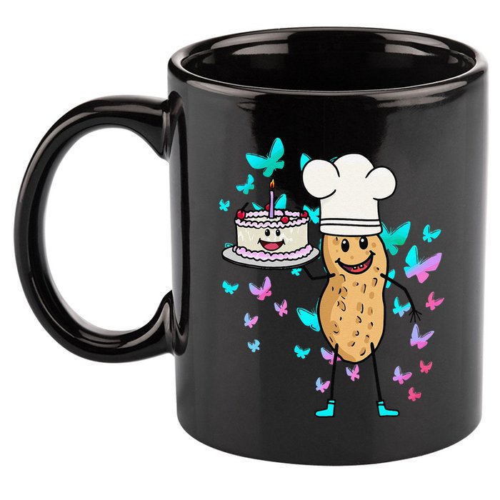 Peanut Peanuts Cream Cake Birthday Greetings Nut 11oz C Handle Ceramic Mug