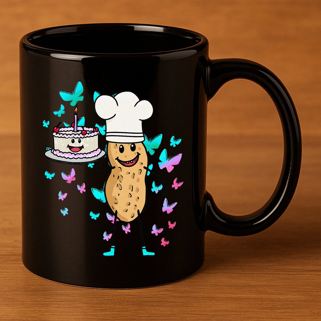 Peanut Peanuts Cream Cake Birthday Greetings Nut 11oz C Handle Ceramic Mug