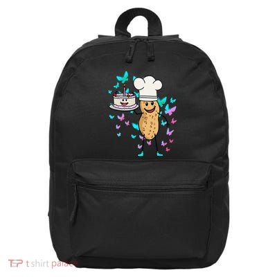 Peanut Peanuts Cream Cake Birthday Greetings Nut 16 in Basic Backpack