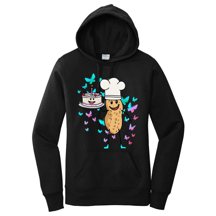 Peanut Peanuts Cream Cake Birthday Greetings Nut Women's Pullover Hoodie