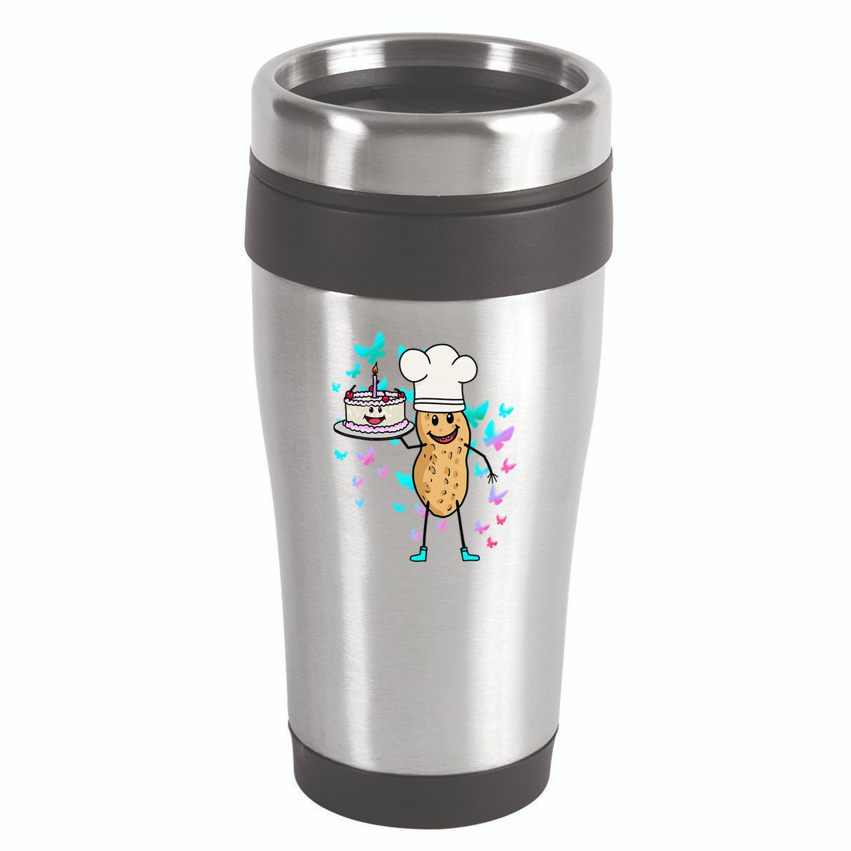 Peanut Peanuts Cream Cake Birthday Greetings Nut 16oz Travel Tumbler