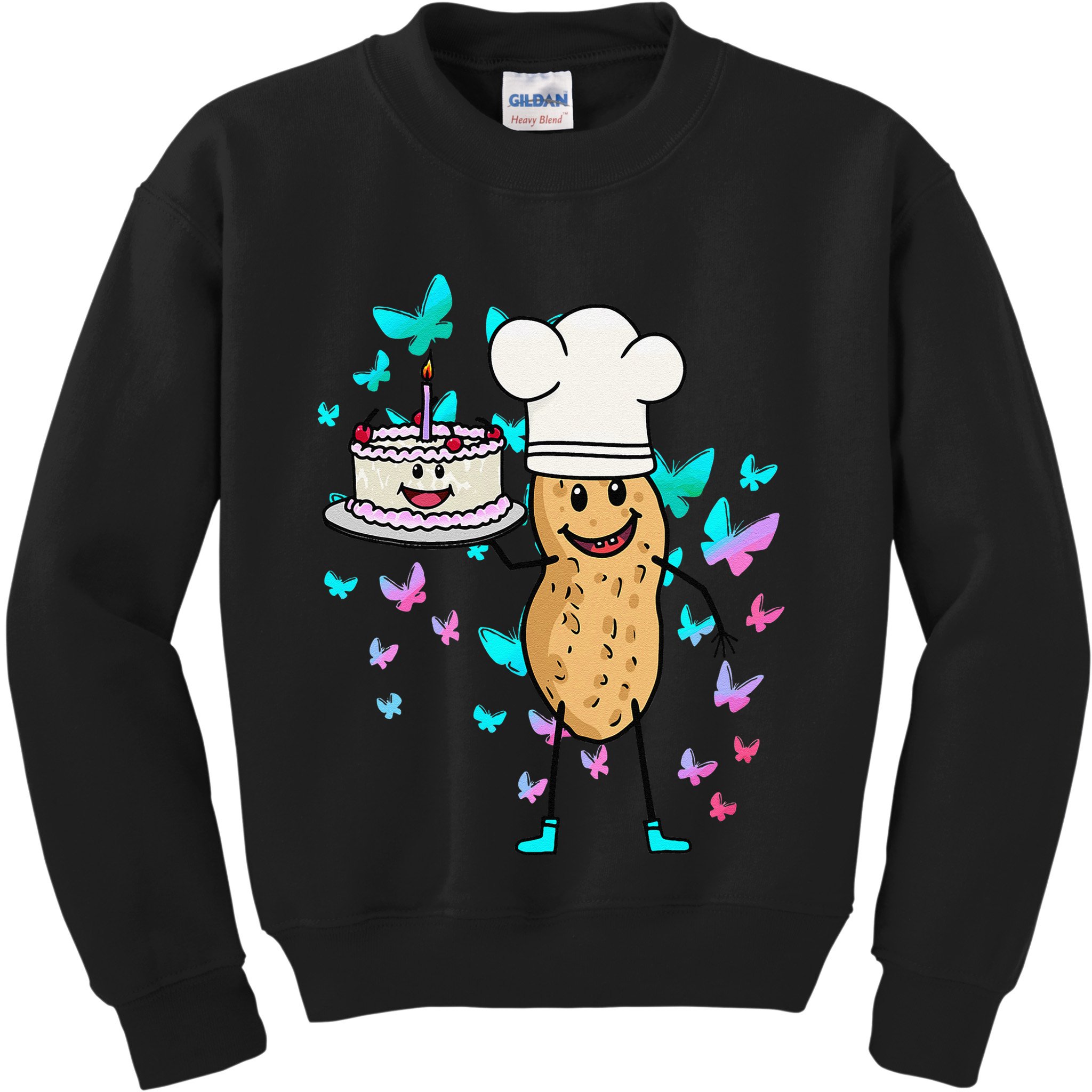 Peanut Peanuts Cream Cake Birthday Greetings Nut Kids Sweatshirt