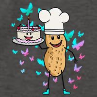 Peanut Peanuts Cream Cake Birthday Greetings Nut Vector Backpack
