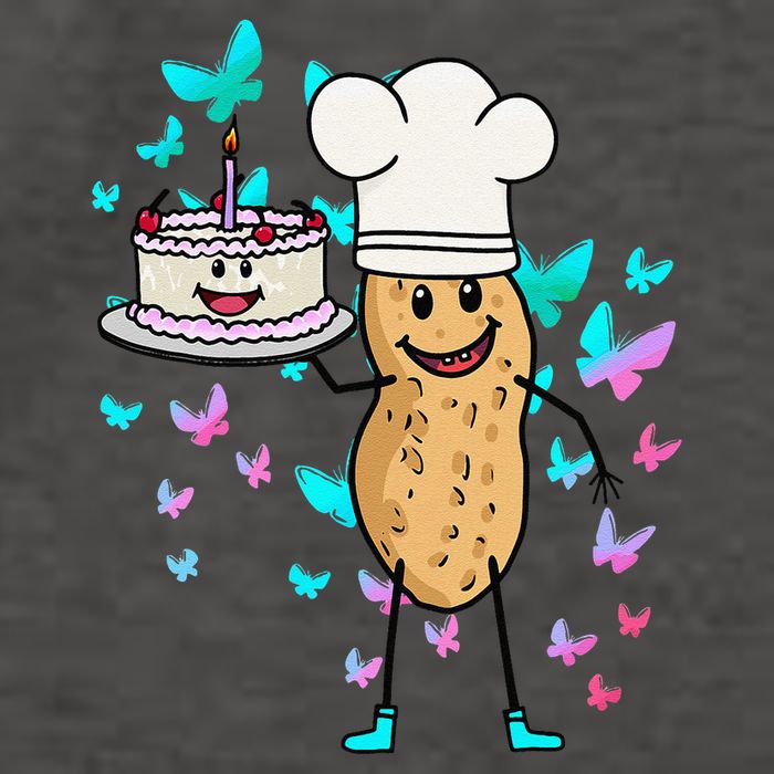 Peanut Peanuts Cream Cake Birthday Greetings Nut Vector Backpack