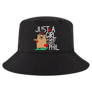 Punxsy Phil's Cute Groundhog Day Holiday Design For Girls Cool Comfort Performance Bucket Hat