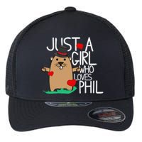 Punxsy Phil's Cute Groundhog Day Holiday Design For Girls Flexfit Unipanel Trucker Cap