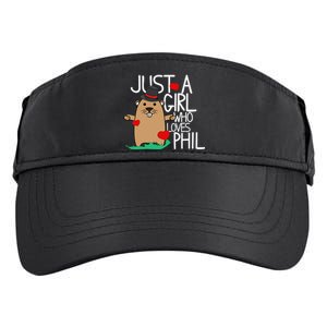 Punxsy Phil's Cute Groundhog Day Holiday Design For Girls Adult Drive Performance Visor