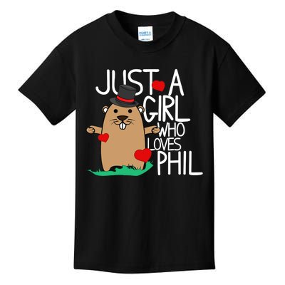 Punxsy Phil's Cute Groundhog Day Holiday Design For Girls Kids T-Shirt