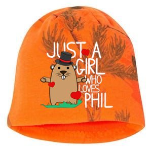 Punxsy Phil's Cute Groundhog Day Holiday Design For Girls Kati - Camo Knit Beanie