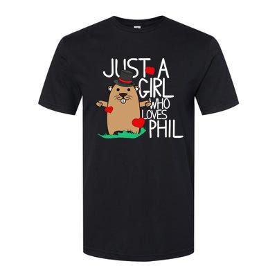 Punxsy Phil's Cute Groundhog Day Holiday Design For Girls Softstyle® CVC T-Shirt